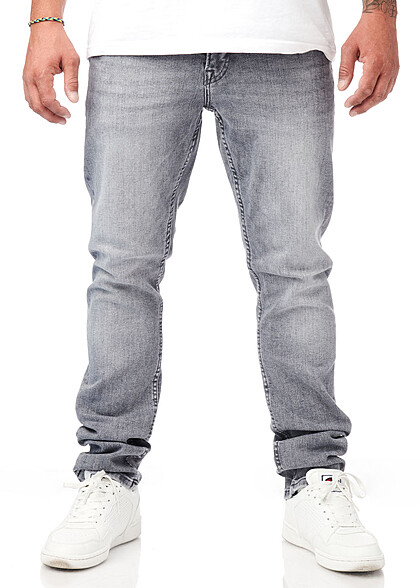 ONLY & SONS Heren NOOS Jeans Broek met 5 zakken gewassen look grijs