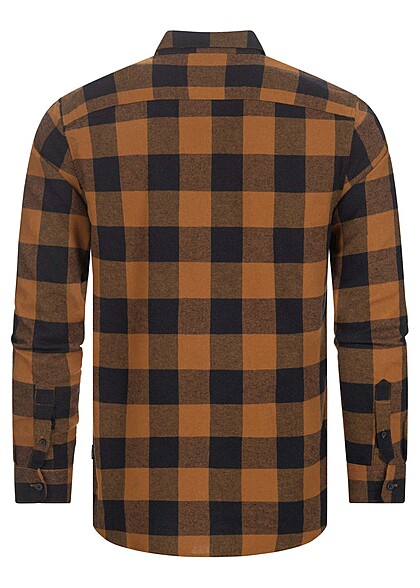 ONLY & SONS Heren NOOS Slim Fit overhemd met knopen geruit bruin zwart