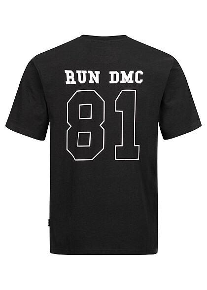 ONLY & SONS Heren T-Shirt met RUN DMC logo opdruk zwart wit rood