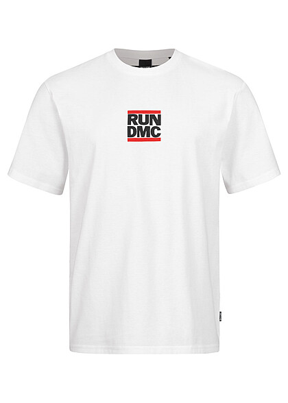 ONLY & SONS Heren T-Shirt met RUN DMC logo opdruk wit zwart rood