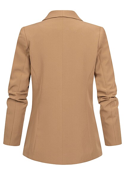 VILA Dames Blazer met knoopsluiting en 2 zakken bruin
