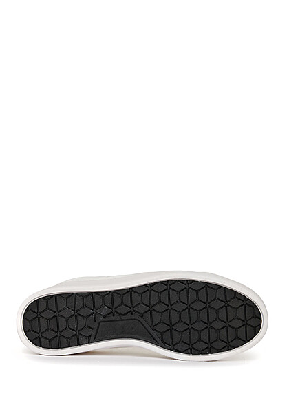 Tom Tailor Heren Sneaker van kunstleer met veters wit zwart