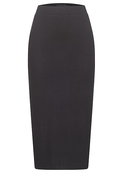 Pieces Dames NOOS Rok met elastische tailleband en structuurstof zwart