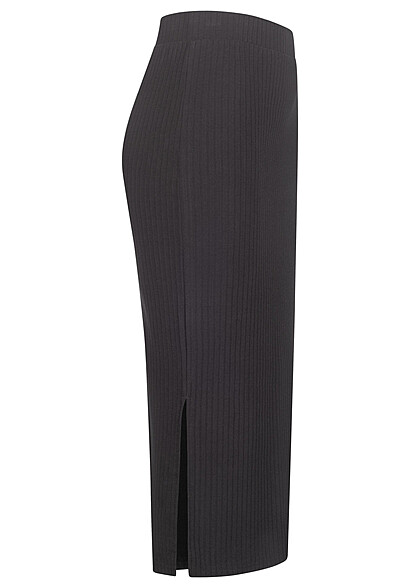 Pieces Dames NOOS Rok met elastische tailleband en structuurstof zwart