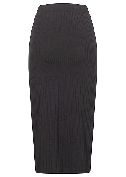 Pieces Dames NOOS Rok met elastische tailleband en structuurstof zwart