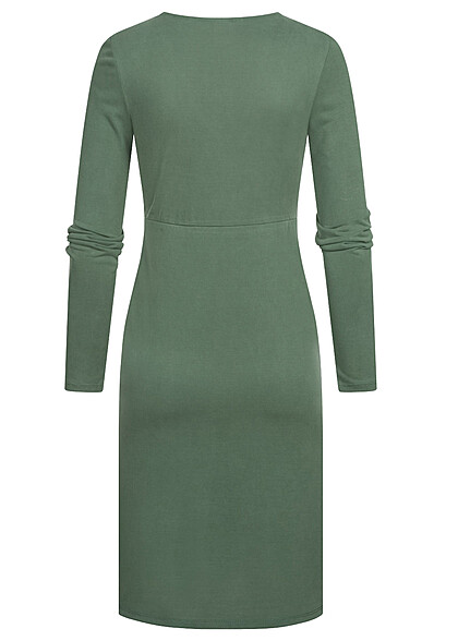 VILA Dames NOOS Wikkel-look jurk met lange mouwen groen