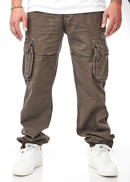 Alpha Industries Heren Cargo Pants used look donkergrijs