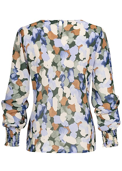 VILA Dames Chiffon Blouse met knoopsluiting multicolor