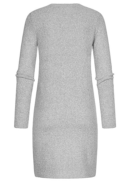 Vero Moda Dames NOOS Gebreide jurk met lange mouwen lichtgrijs