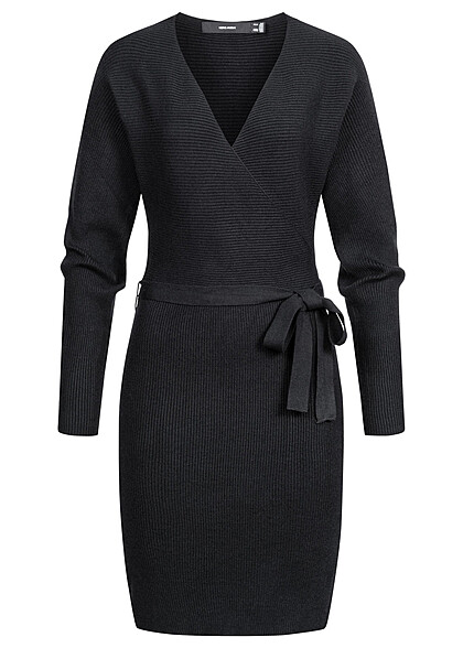 Vero Moda Dames NOOS Jurk met lange mouwen en binddetail zwart