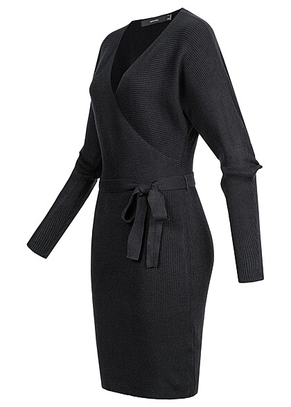 Vero Moda Dames NOOS Jurk met lange mouwen en binddetail zwart