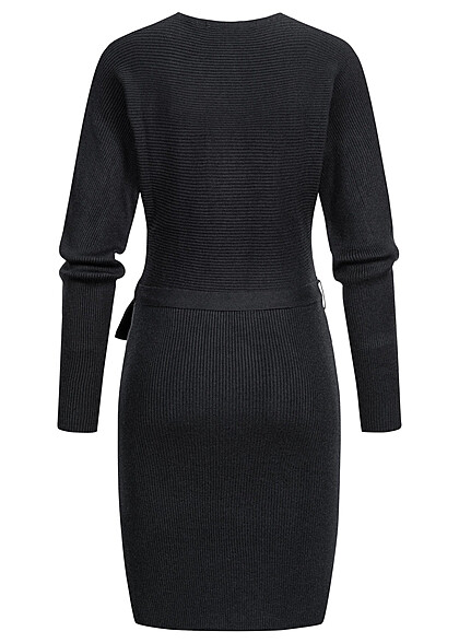 Vero Moda Dames NOOS Jurk met lange mouwen en binddetail zwart