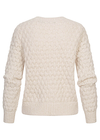 Vero Moda Dames Trui met structuurstof beige