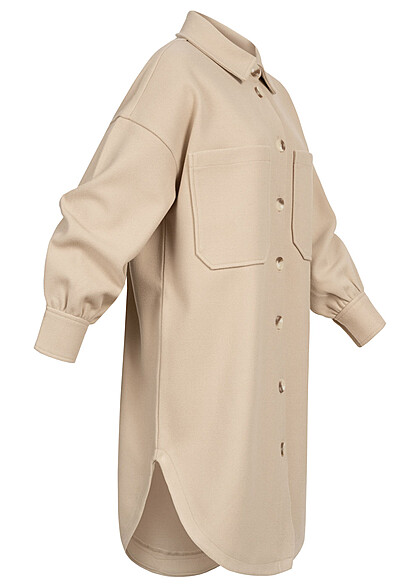 ONLY Dames NOOS Oversized Jas met 2 borstzakken beige