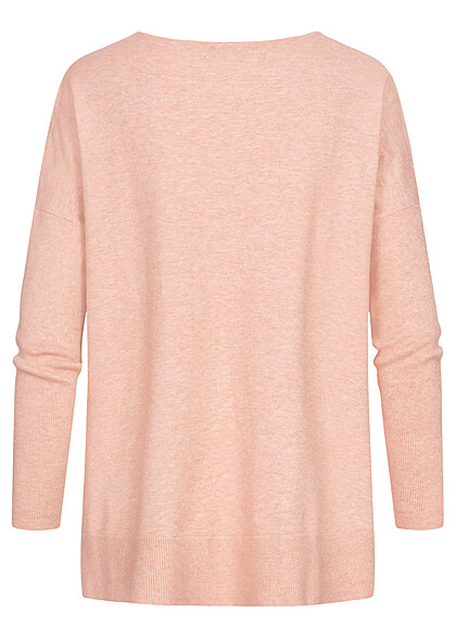 ONLY Dames Gebreide trui met ronde hals roze