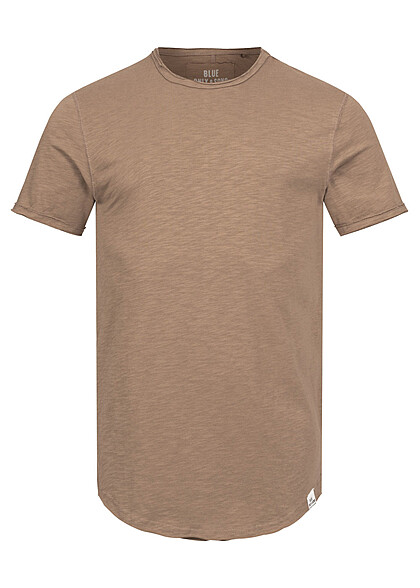 ONLY & SONS Heren NOOS T-Shirt met open zomen bruin - Art.-Nr.: 22080208