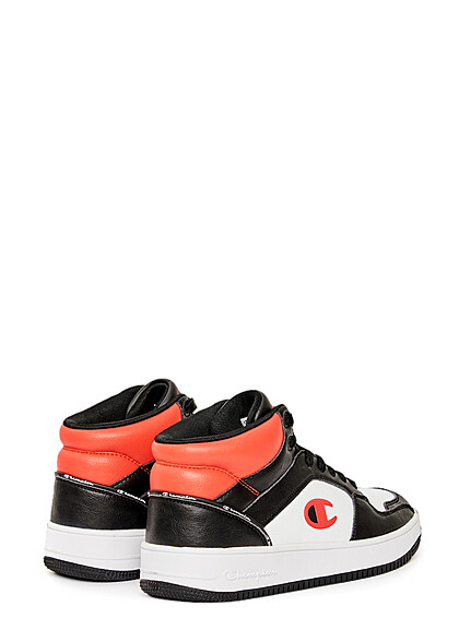 Champion Dames Halfhoge Sneaker met veters zwart rood wit