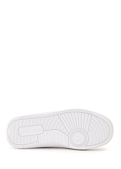 Champion Dames Sneaker met logoborduursel en veters wit paars rood