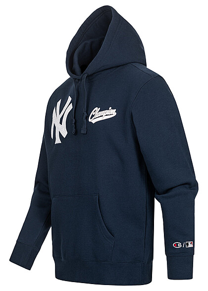 Champion Heren New York Yankies MLB Hoodie met borduursel donkerblauw