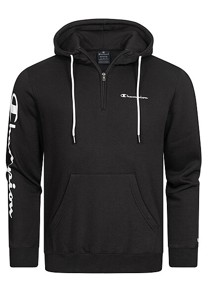 Champion Heren Hoodie met rits en voorzak zwart