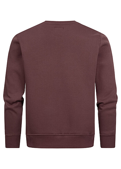 Alpha Industries Heren Basic Sweater met logo-opdruk rood
