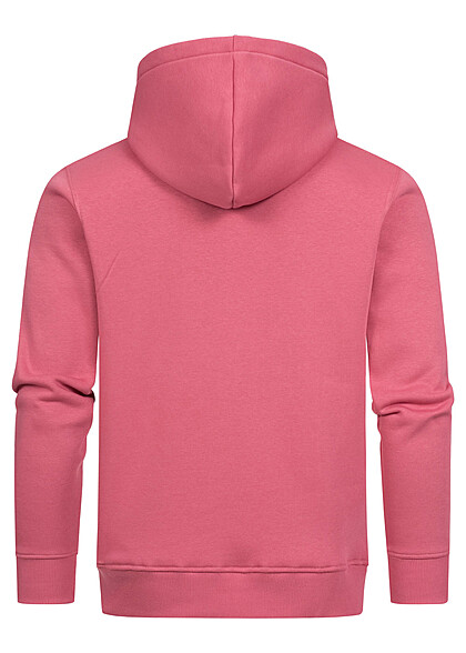 Alpha Industries Heren Basic Hoodie met kangoeroezak en logoprint roze
