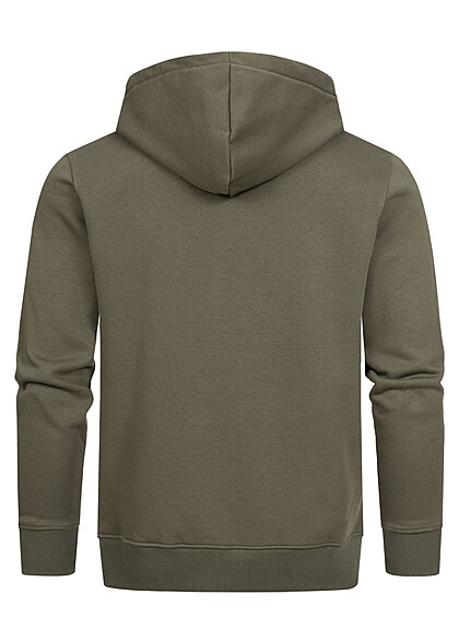 Alpha Industries Heren Basic Zip-Hoodie met 2 zakken en logo-opdruk olijfgroen