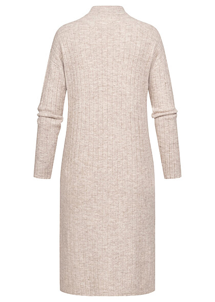 Vero Moda Dames Jurk met lange mouwen en hoge hals beige