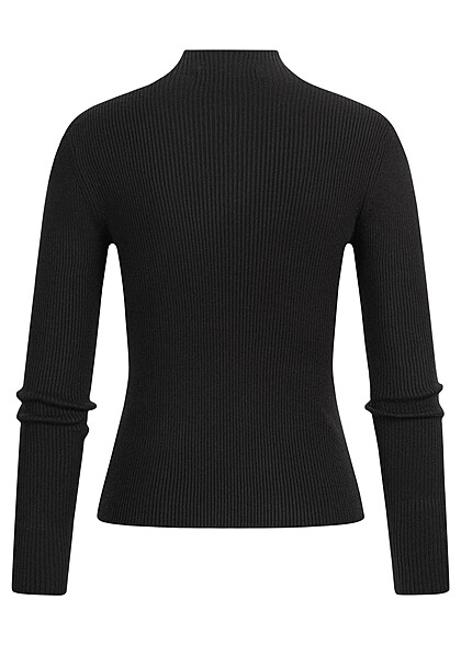 Vero Moda Dames Rits-Hoodie met structuurstof zwart