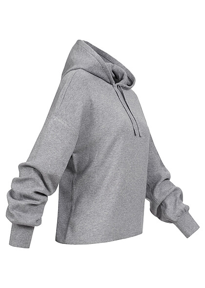 Vero Moda Dames Gebreide trui met kap grijs