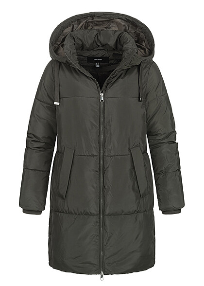 Vero Moda Dames Gewatteerde jas met kap en 2 zakken donkergroen - Art.-Nr.: 22090050