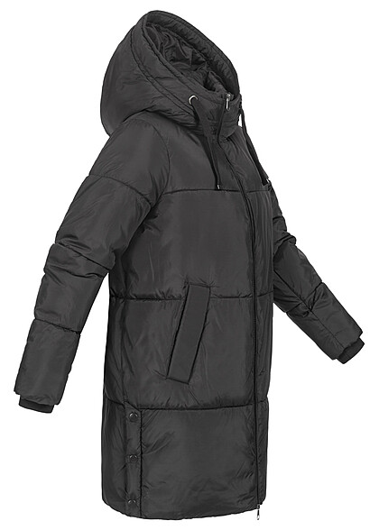 Vero Moda Dames Gewatteerde jas met kap en 2 zakken zwart