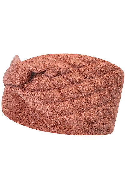 ONLY Dames Hoofdband met knoopdetail en structuurstof donkerroze