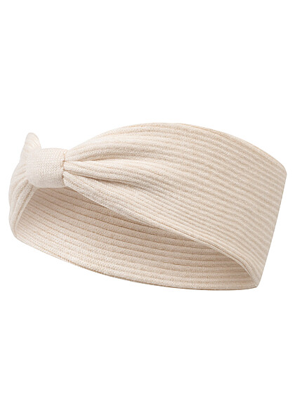 ONLY Dames Hoofdband met twist detail en structuurstof grijs beige