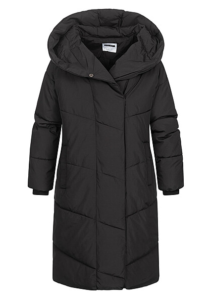 Noisy May Dames NOOS Gewatteerde jas met kap en 2 zakken zwart - Art.-Nr.: 22090218