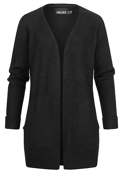 Pieces Dames NOOS Open Vest met 2 zakken zwart