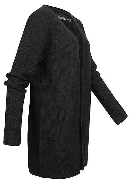 Pieces Dames NOOS Open Vest met 2 zakken zwart