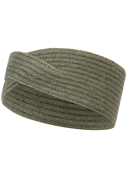 Pieces Dames NOOS Gebreide hoofdband met twist detail groen