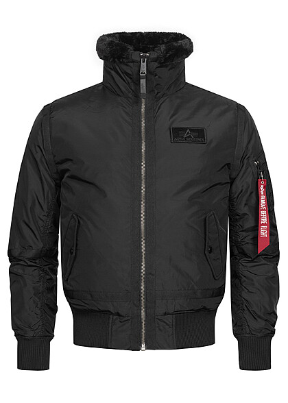 Alpha Industries Heren Bomberjack met teddybont zwart