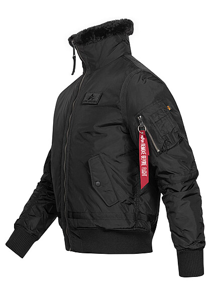 Alpha Industries Heren Bomberjack met teddybont zwart