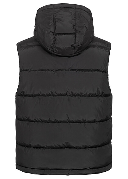 Alpha Industries Heren Gewatteerd vest met kap en 2 zakken zwart