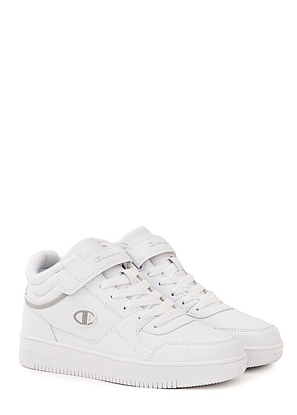 Champion Dames Kunstleder Sneaker met veters wit en grijs