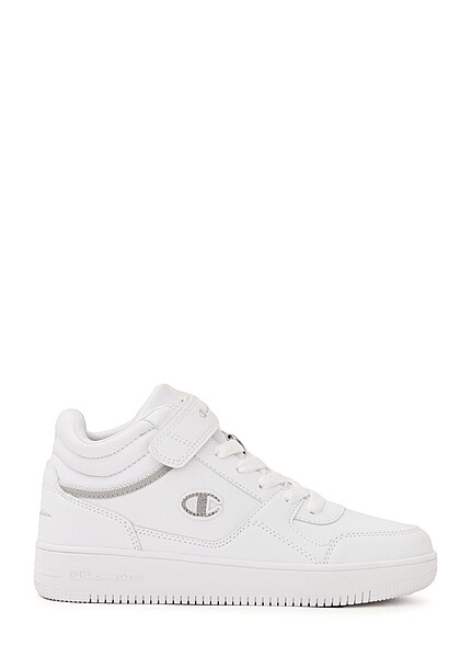 Champion Dames Kunstleder Sneaker met veters wit en grijs