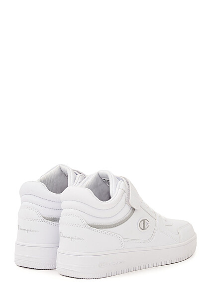 Champion Dames Kunstleder Sneaker met veters wit en grijs