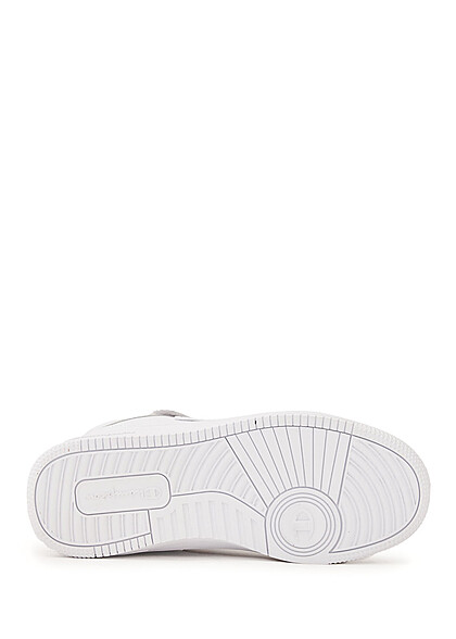Champion Dames Kunstleder Sneaker met veters wit en grijs