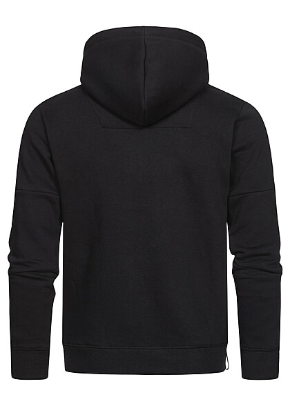 Indicode Heren Hoodie met 2 ritszakken zwart