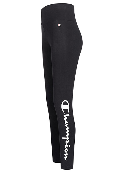 Champion Dames Legging met logo-opdruk en brede tailleband zwart