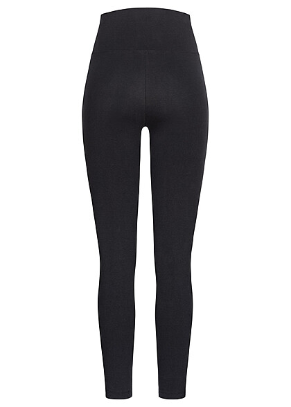 Champion Dames Legging met logo-opdruk en brede tailleband zwart