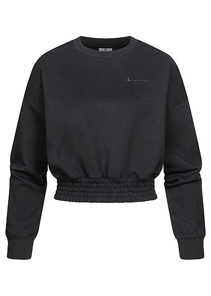 Champion Dames Sweater met brede zoom zwart - Art.-Nr.: 22090368