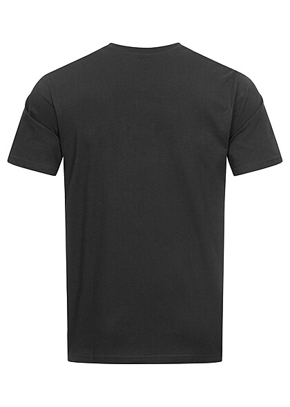 Champion Heren Crewneck T-Shirt met logo-opdruk zwart wit